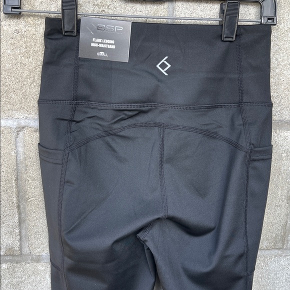 BSP Women's Spandex Flare Pants with Pockets Gym Workout Leggings NWT $68 - Picture 6 of 11
